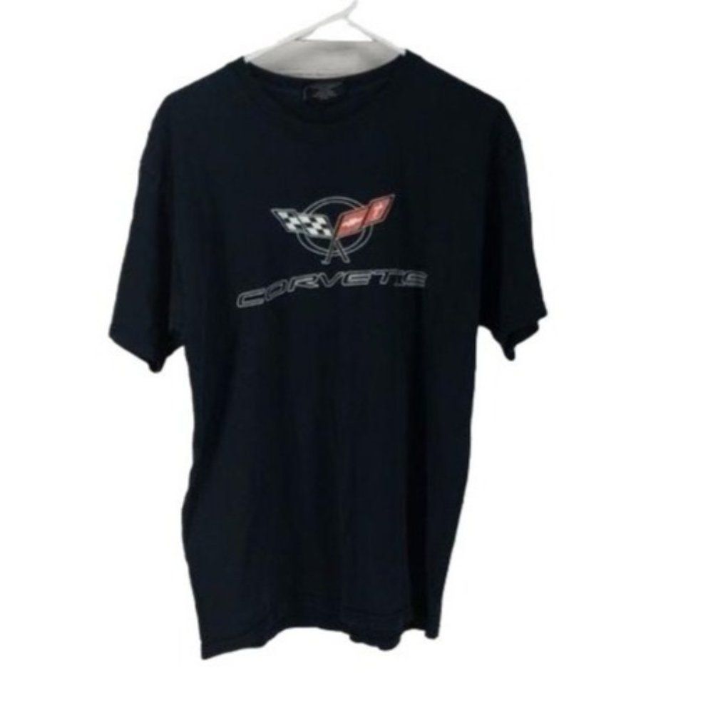 Steve Barry’s Men's Black Chevy‎ Corvette Short Sleeve Shirt Size Large